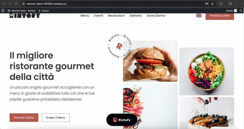creazione sito web ristorante